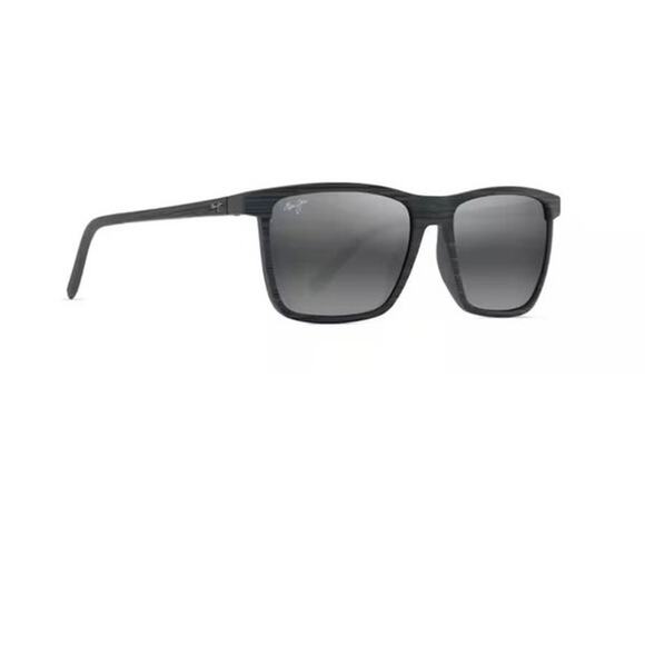 Maui Jim One Way Sunglasses Grey Stripe Frame Polarized Neutral Grey Lenses - Picture 3 of 10